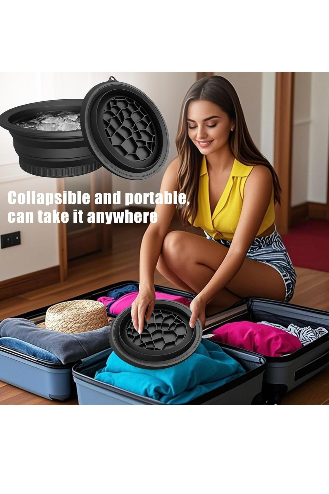 Ice Facial Collapsible Bowl – Portable DIY Face Cooling & Skin Tightening Basin
