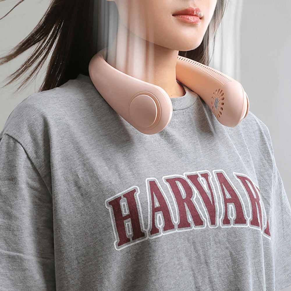 Bladeless Neck Fan, 360° Cooling Portable Wearable Fan, 3 Speeds, USB Rechargeable, Quiet Personal Fan for Travel, Outdoor, & Office