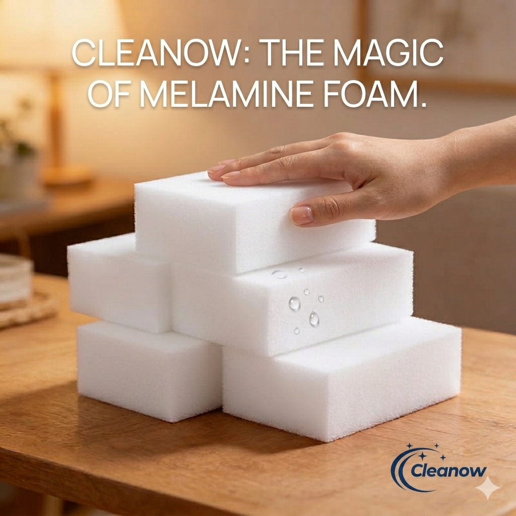 CLEANOW Magic Eraser Sponge (1 pack=(4 sponges)) — Instant Wall Stain & Pen Mark Remover