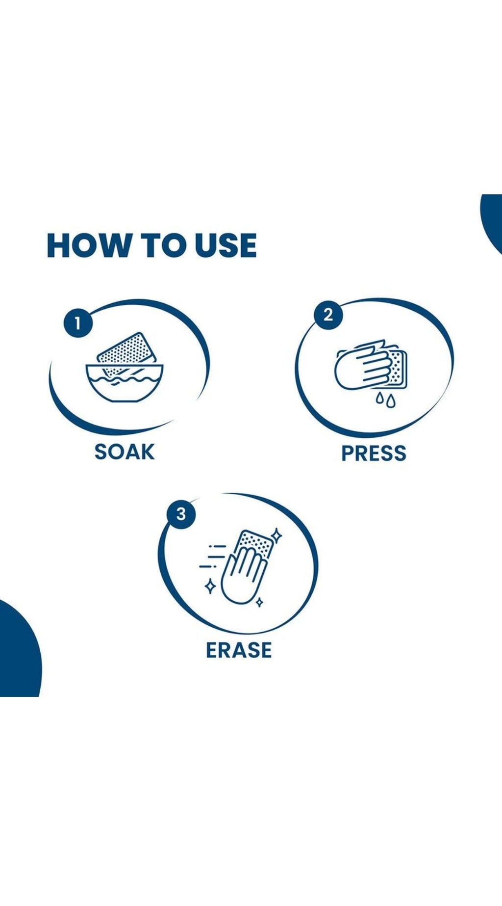 CLEANOW Magic Eraser Sponge (1 pack=(4 sponges)) — Instant Wall Stain & Pen Mark Remover