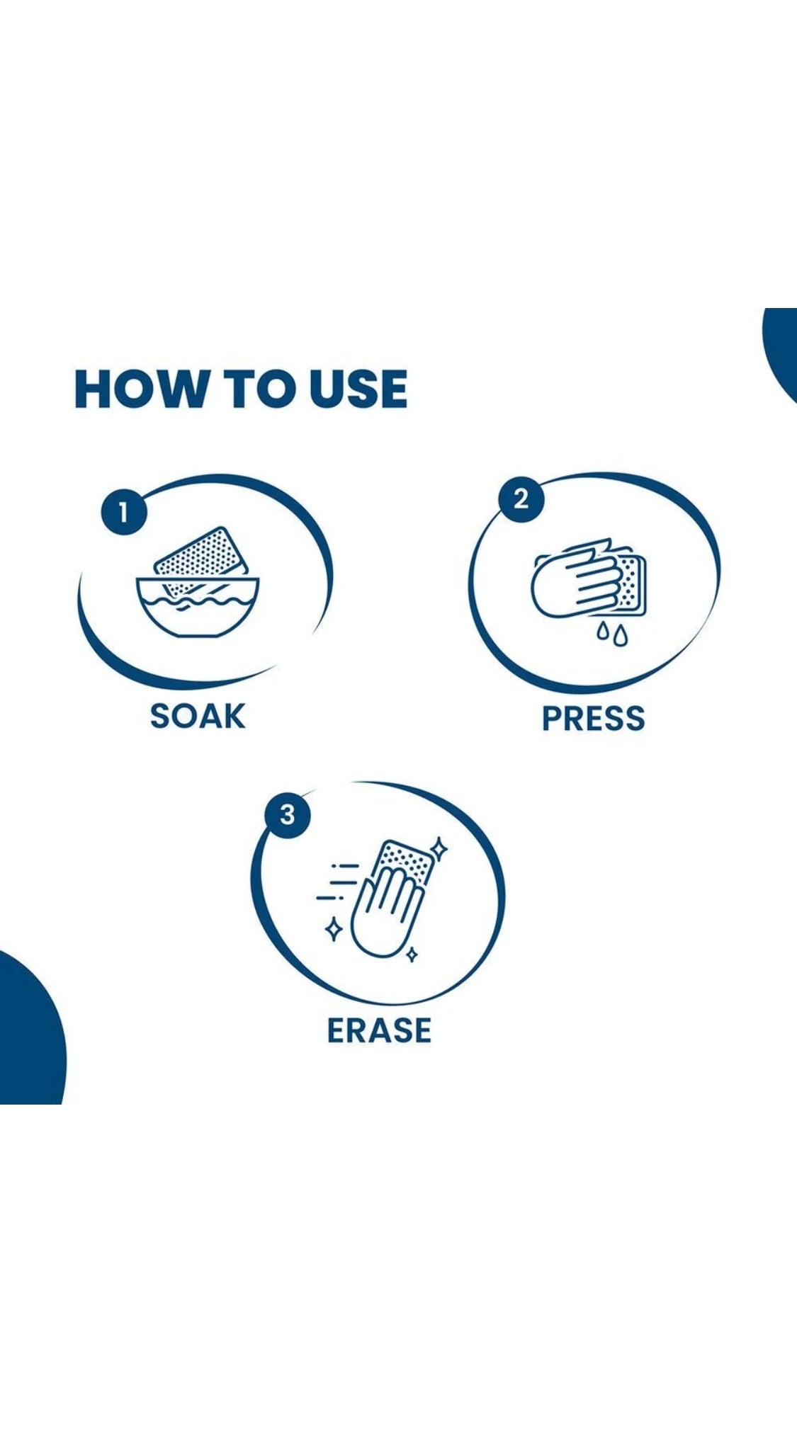 CLEANOW Magic Eraser Sponge (1 pack=(4 sponges)) — Instant Wall Stain & Pen Mark Remover