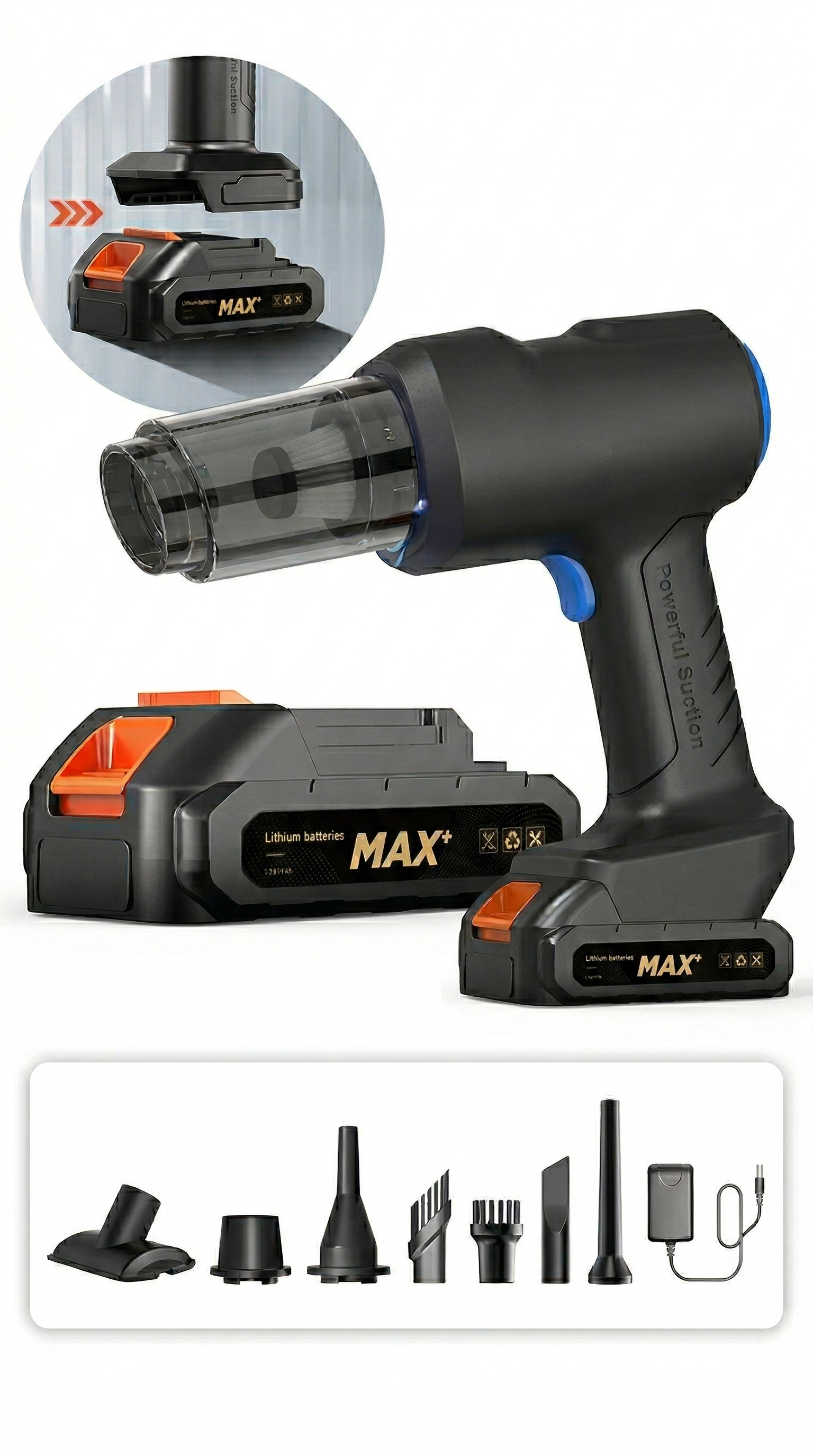 MaxPower Pro 2-in-1 Handheld Cordless Vacuum – High-Suction Blower & Portable Car Cleaner (20L Capacity)