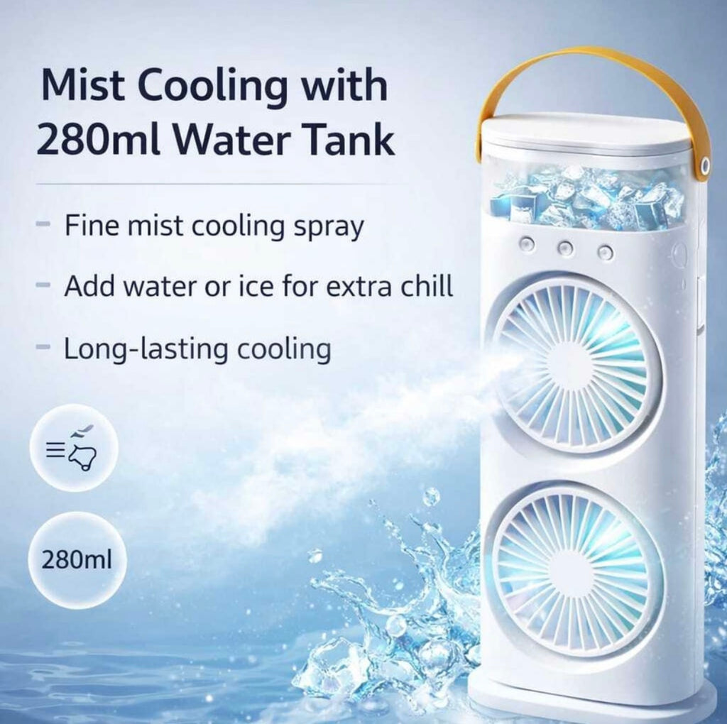 Portable Double-Ended Mist Spray Cooler – Mini Air Conditioner